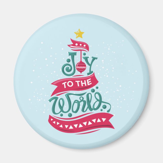 Joto the World Weihnachtsziffer Typografie Magnet (Vorne)