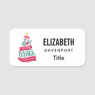 Joto the World Weihnachtsziffer Typografie Namensschild