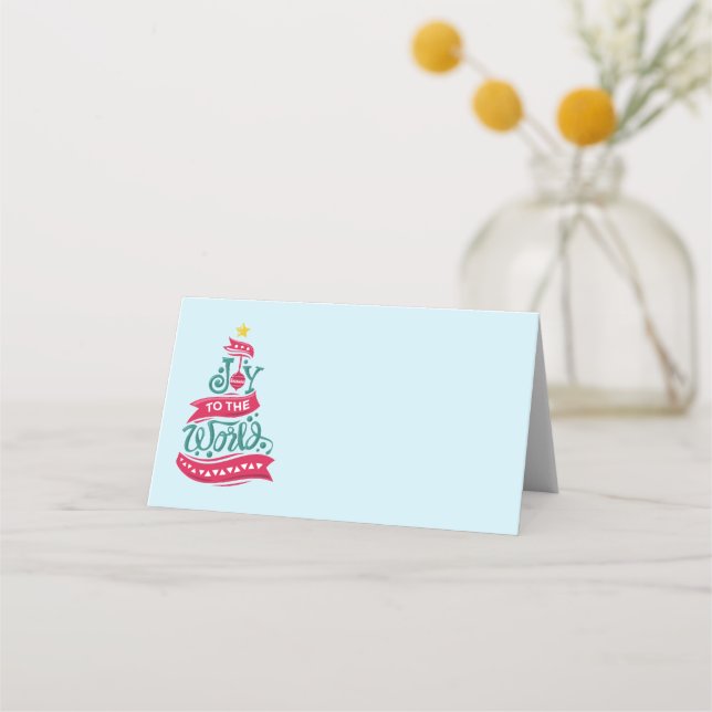 Joto the World Weihnachtsziffer Typografie Platzkarte (Vorderseite)