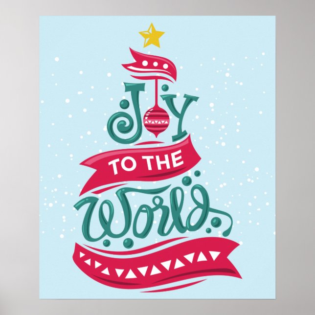 Joto the World Weihnachtsziffer Typografie Poster (Vorne)