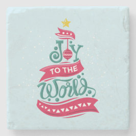 Joto the World Weihnachtsziffer Typografie Steinuntersetzer