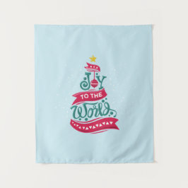 Joto the World Weihnachtsziffer Typografie Wandteppich