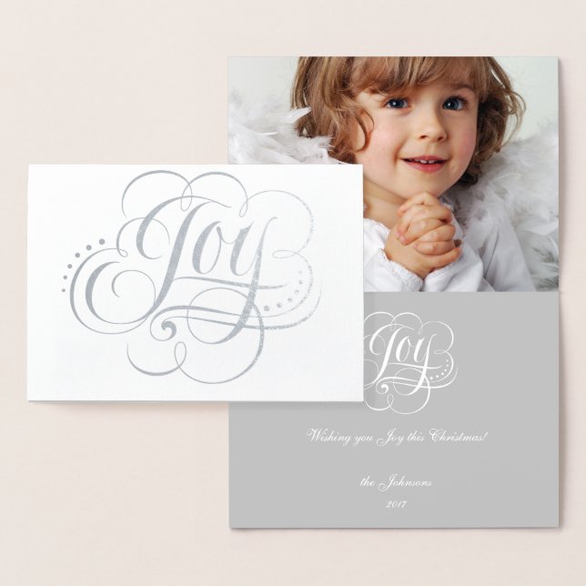 Joto the World White Silver Foil Christmas Engel Folienkarte (Anzeige)