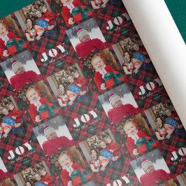 Joto to the World Kariert Foto Holiday Wrapping Pa Geschenkpapier