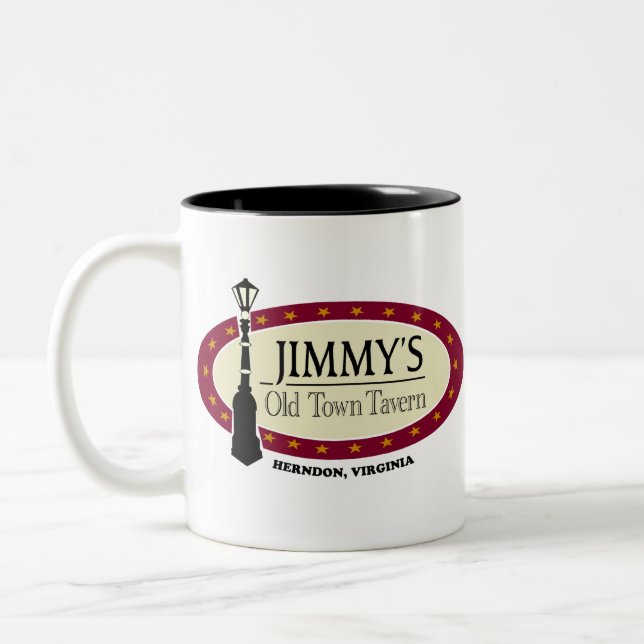 JOTT-Logo MEDIUMwhiteletter Zwei-Tonen-Kaffee-Tass Zweifarbige Tasse (Links)