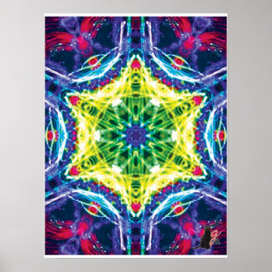 Joules Kinetic Collage Kaleidoskop-Poster Poster