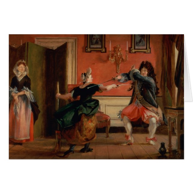 Jourdain zäunt sein Mädchen ein (Vorderseite (Horizontal))