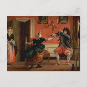 Jourdain zäunt seinen Maid Postkarte