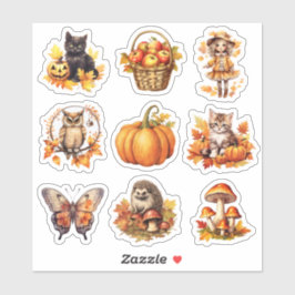 Journal Autumn Wassercolor scrapbook Schreibpapier Aufkleber