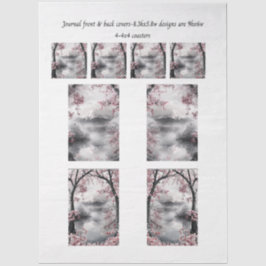 Journal Covers Mount Fuji Cherry Blossom Coasters  Seidenpapier