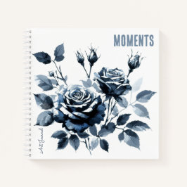 Journal "Moments"-Rose in Blue Var01 Notizbuch