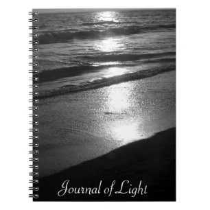Journal of Light BW Ocean Sunset Notizblock