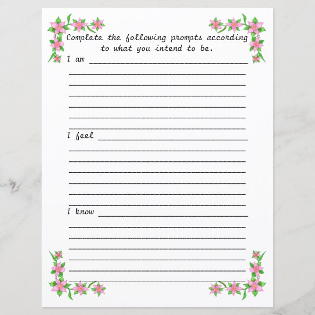 Journal Paper Ich bin, ich fühle, ich weiß, pink b (Vorderseite)