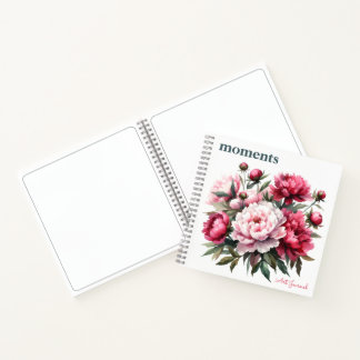 Journal the Best Moments Watercolor Peonies Var01 Notizbuch