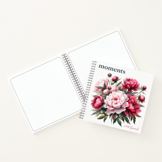 Journal the Best Moments Watercolor Peonies Var01 Notizbuch (Innenseite)