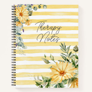 Journal "Yellow Wildblume Therapy Notes" Notizbuch