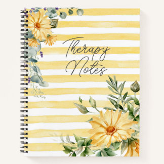 Journal "Yellow Wildblume Therapy Notes" Notizbuch
