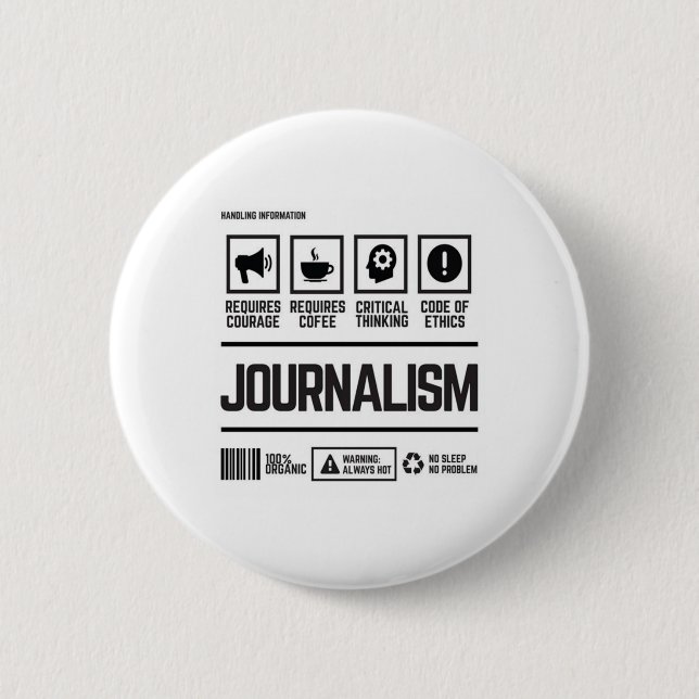 Journalismus Button (Vorderseite)