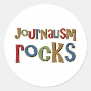 Journalismus-Felsen Runder Aufkleber