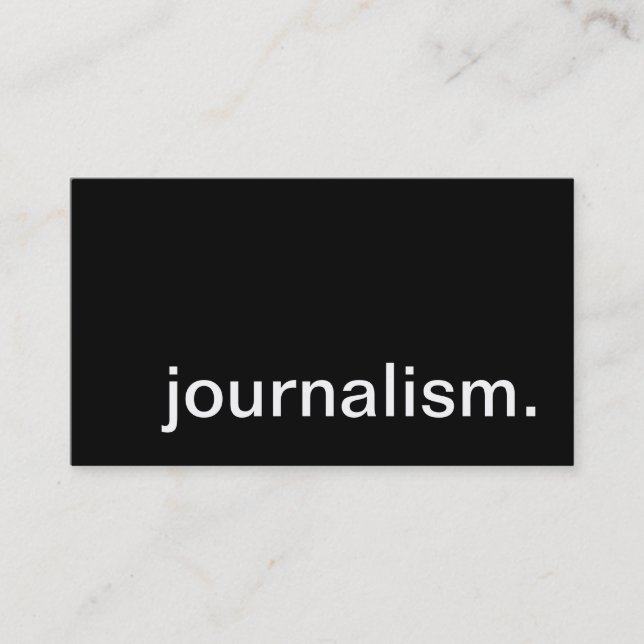 Journalismus Visitenkarte (Vorderseite)