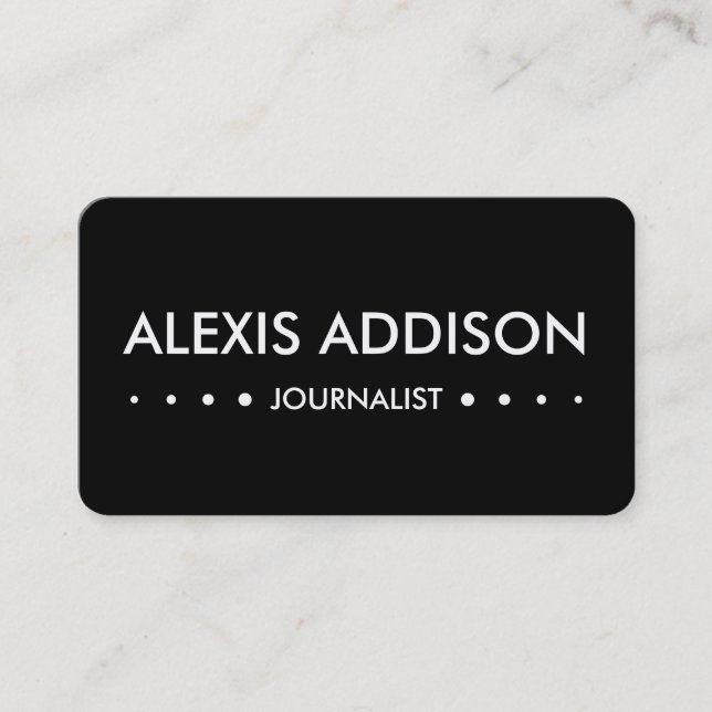 JOURNALIST 4dots Visitenkarte (Vorderseite)