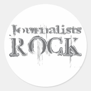 Journalist-Felsen Runder Aufkleber