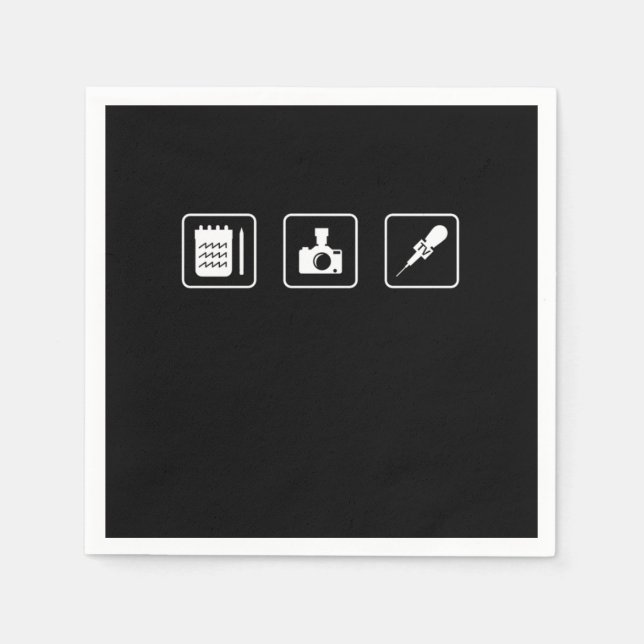 Journalist Journalist Journalist Reporter Serviette (Vorderseite)