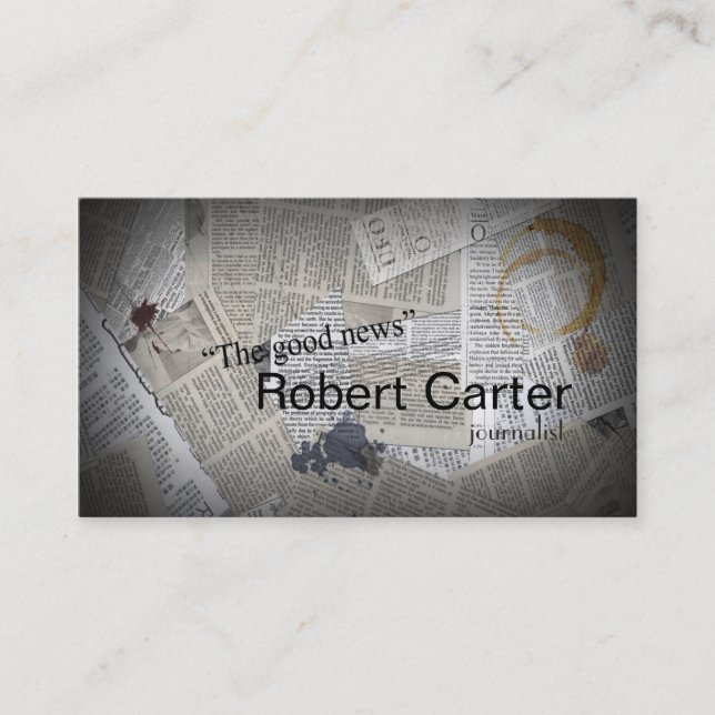 Journalist Newspaper Pressman Newsman Press Visitenkarte (Vorderseite)