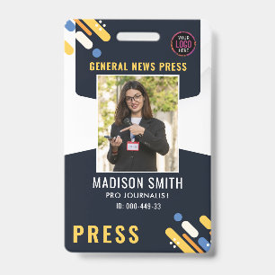 Journalist Press Ausweis  Foto ID  Abzeichen