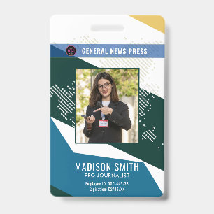 Journalist Press Ausweis  Foto-ID  Abzeichen