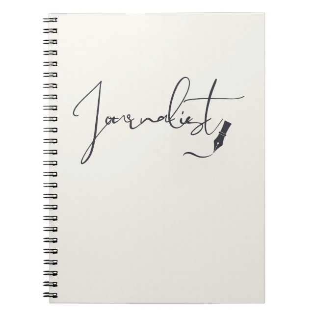 Journalist Skript Notizbuch – Minimalist Schreiber Notizblock (Vorderseite)