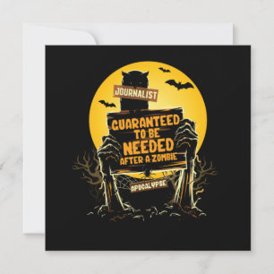 Journalist Zombie Apokalypse Journalism Writer Aut Einladung