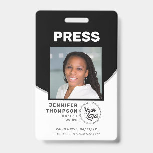 Journalistenausweis Schwarz-Weiß-Foto-ID Ausweis