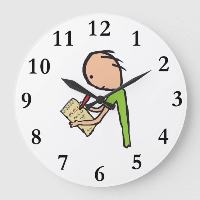 Journalistin Große Wanduhr (Vorderseite)