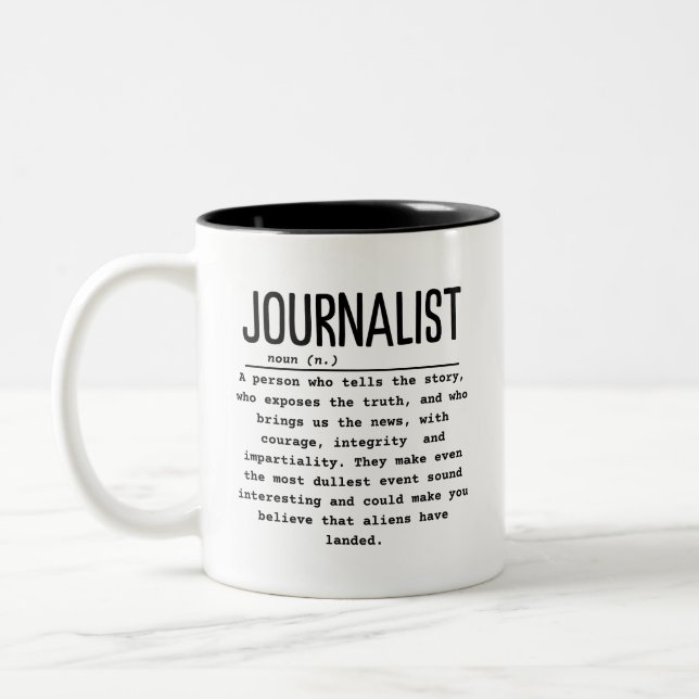 Journalistin Zweifarbige Tasse (Links)