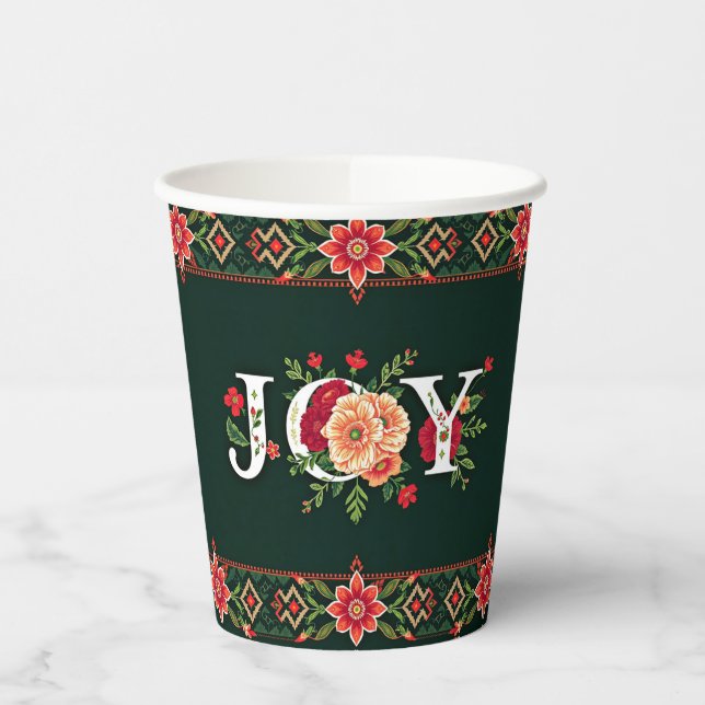 JOURNE-Weihnachtsgrenze Pappbecher (Links)