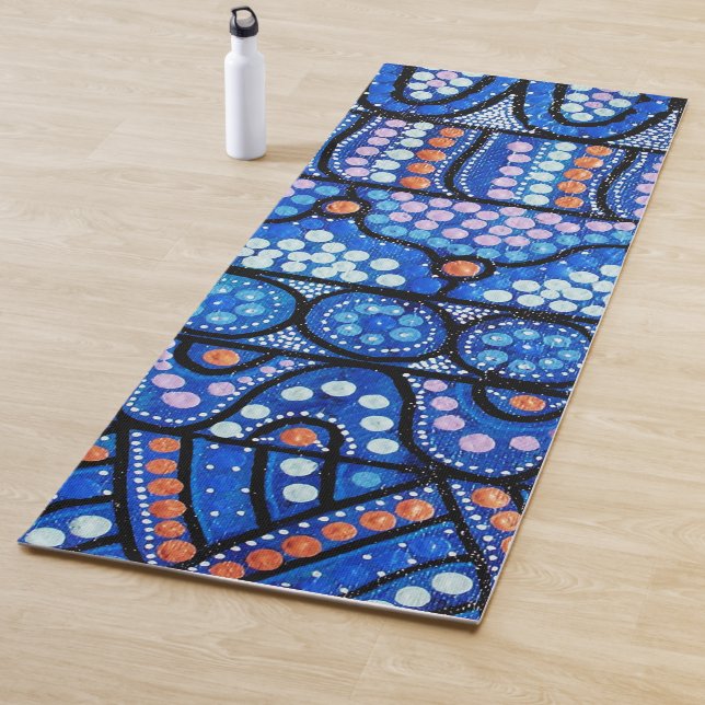 Journey Blue Aboriginal Art Yoga Mat Yogamatte (Beispiel)