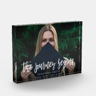 Journey fängt mit dem modernen Kalligrafie-Abschlu Fotoblock