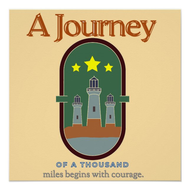 Journey of a Thousand Miles Courage Poster (Vorderseite)