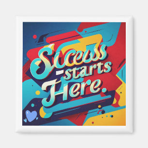 "Journey of Success Print" Magnet