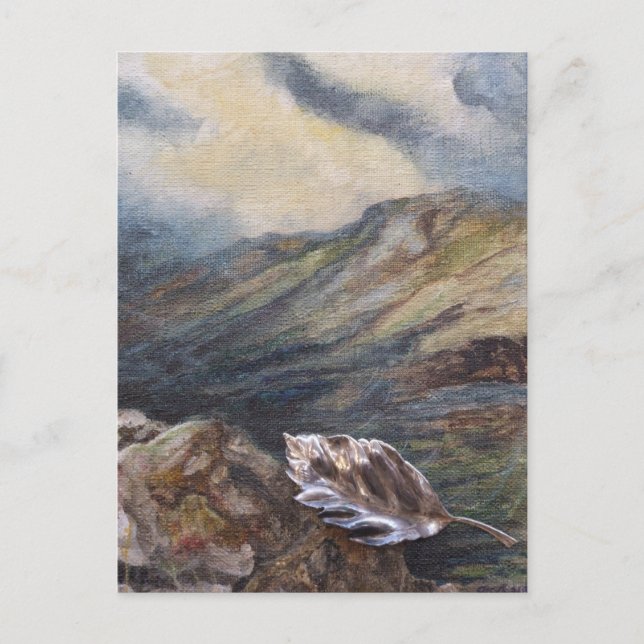 "Journey On" leaf Postkarte (Vorderseite)