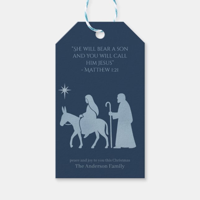 Journey to Bethlehem Gift Tag Geschenkanhänger (Vorderseite)