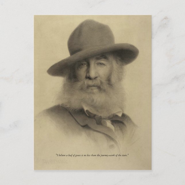 "Journey work of the Stars" Walt Whitman Postkarte (Vorderseite)