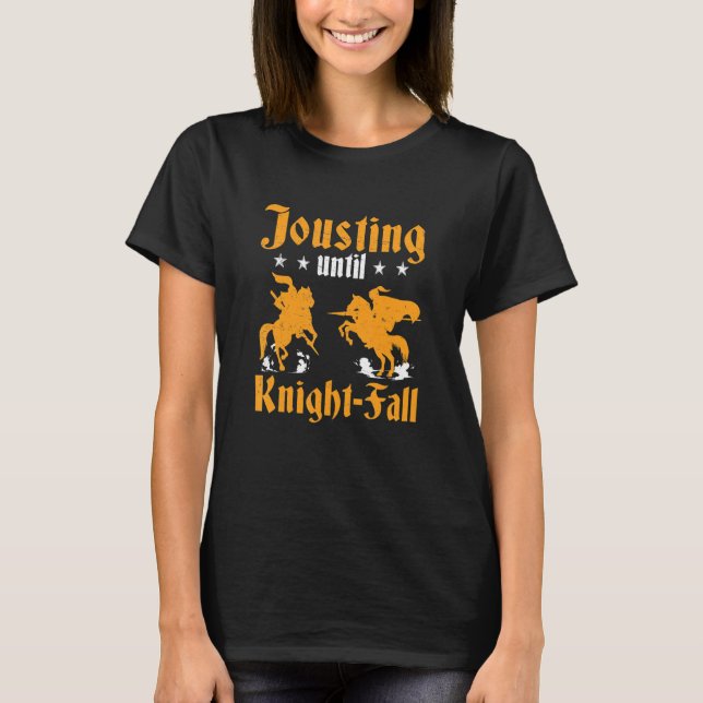 Jousting Bis Knight Fall Jousting Lance Buwey T-Shirt (Vorderseite)