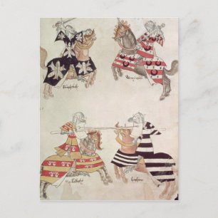 Jousting Knights aus Sir Thomas Holmes' Buch Postkarte