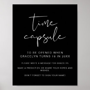 Jovi Black Edgy Baby Shower Time Kapselunterschrif Poster