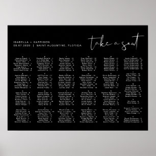 JOVI Black Edgy Modernes Minimalistisches Sitzdiag Poster