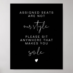 JOVI Black Edgy Sit Anywhere No Assigned Sees Poster