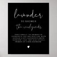 JOVI Black Lavender Toss Wedding Sign