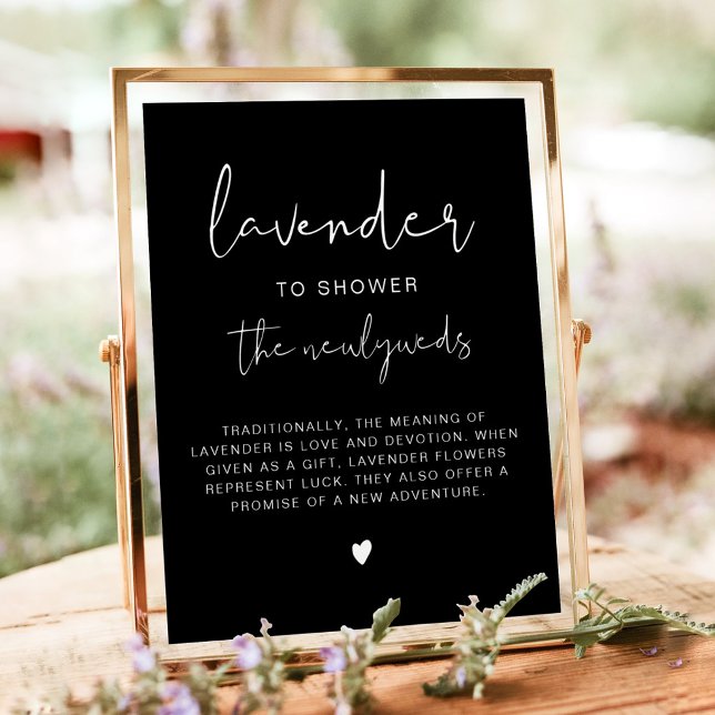 JOVI Black Lavender Toss Wedding Sign Poster (Von Creator hochgeladen)